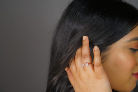 Square Cut Stone Cuff Ring